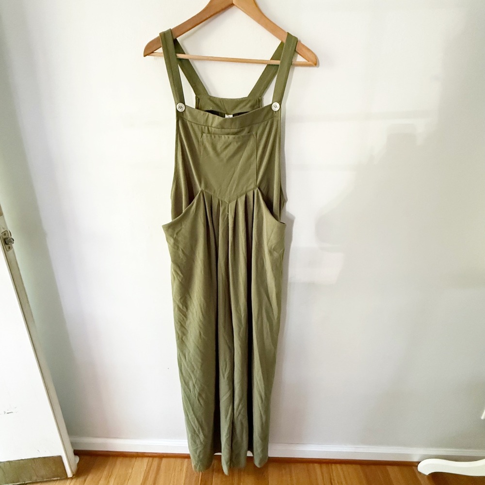 NWOT Halara Waffle Knit Overalls Women XL Wide Leg Gorpcore Wide Leg Athleisure